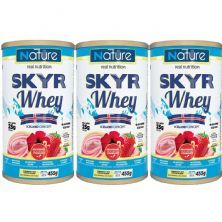 Kit 3X Skyr Whey - 455g Morango com Hibisco - Nature