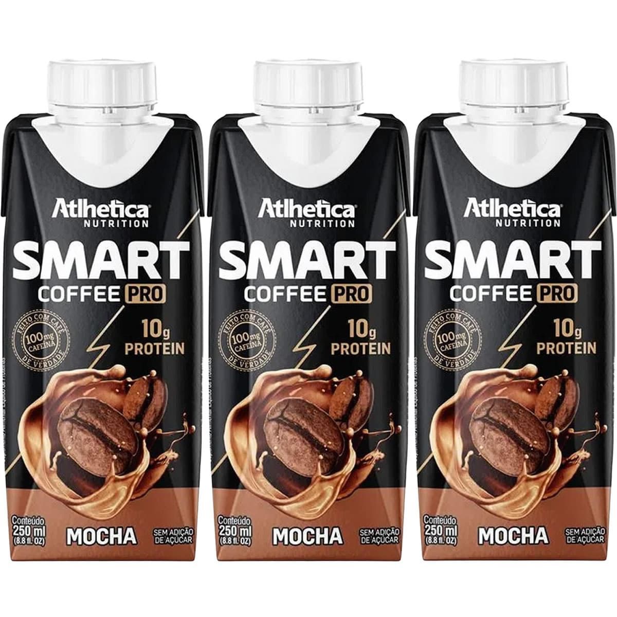 Kit 3X Smart Coffee Pro  - 250ml Mocha - Atlhetica Nutrition