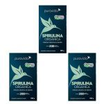 Kit 3X Spirulina Org�nica - 200 Tabletes - Puravida