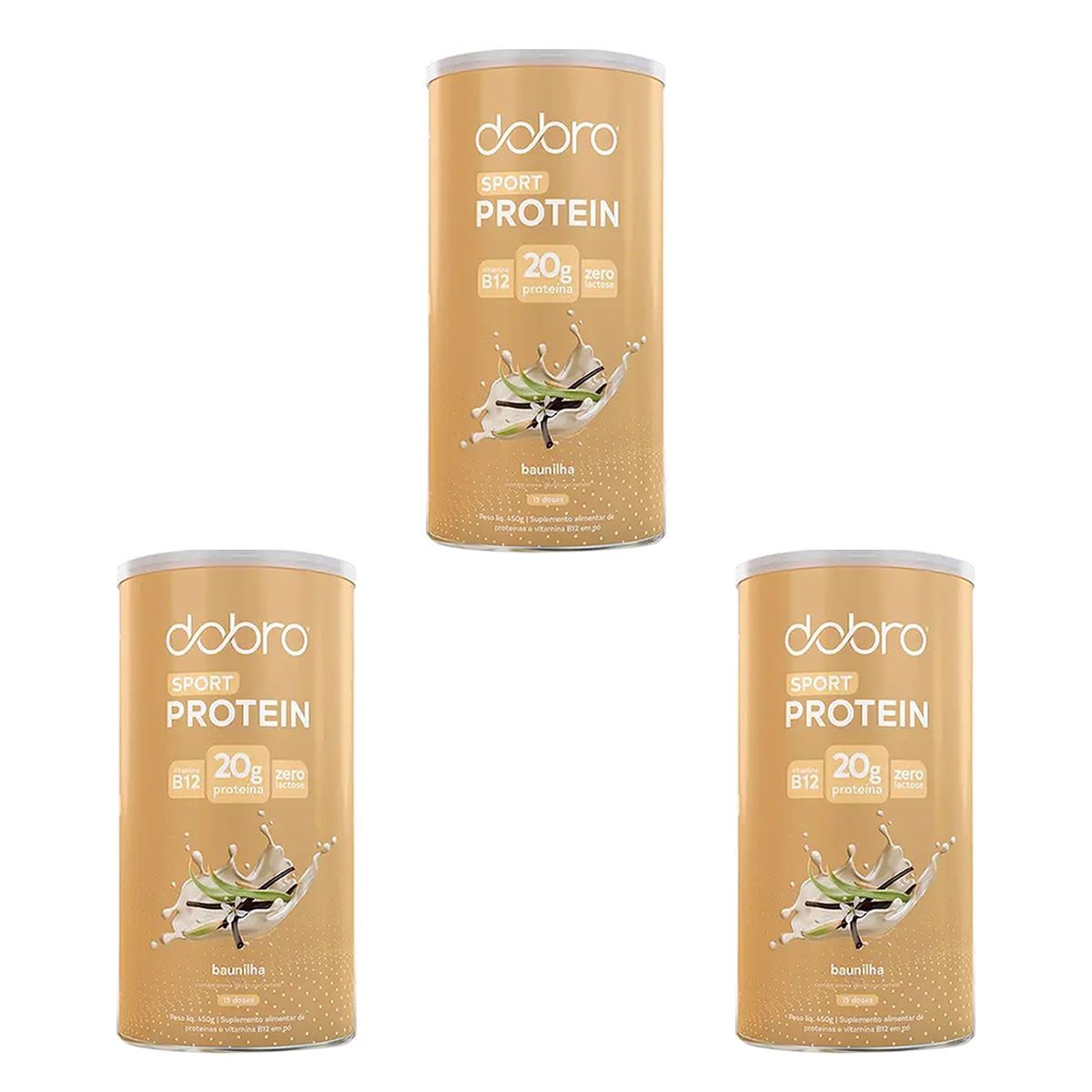 Kit 3X Sport Protein - 450g Baunilha - Dobro
