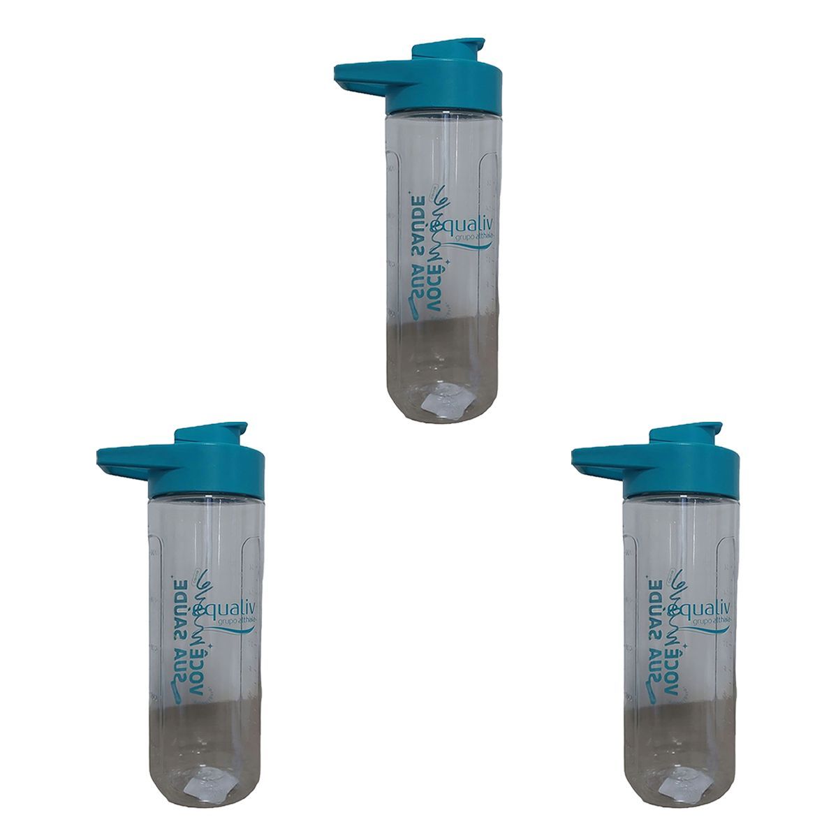 Kit 3X Squeeze B�sic - 500ml Transparente - Equaliv