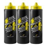Kit 3X Squeeze Endurance - 800ml Preto/Amarelo - BodyAction