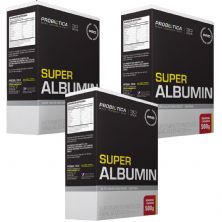 Kit 3X Super Albumin - 500g Morango c/ Banana - Probi�tica