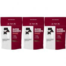 Kit 3X Super Gainers Anticatabolic  - 3.000g Chocolate - Max Titanium