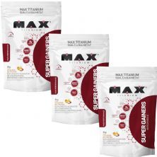 Kit 3X Super Gainers Anticatabolic  - 3.000g Vitamina de Frutas - Max Titanium