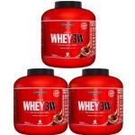 Kit 3X Super Whey 3W - 1800g Chocolate - IntegralM�dica