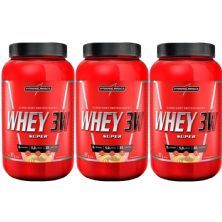 Kit 3X Super Whey 3W - 907g Baunilha - IntegralM�dica