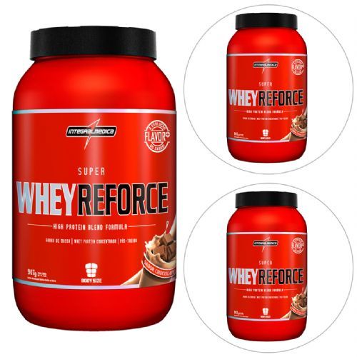 Kit 3x Super Whey Reforce - Chocolate 907g - Integralm�dica