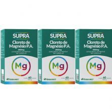 Kit 3X Supra Cloreto de Magn�sio P.A. - 60 C�psulas - Herbamed