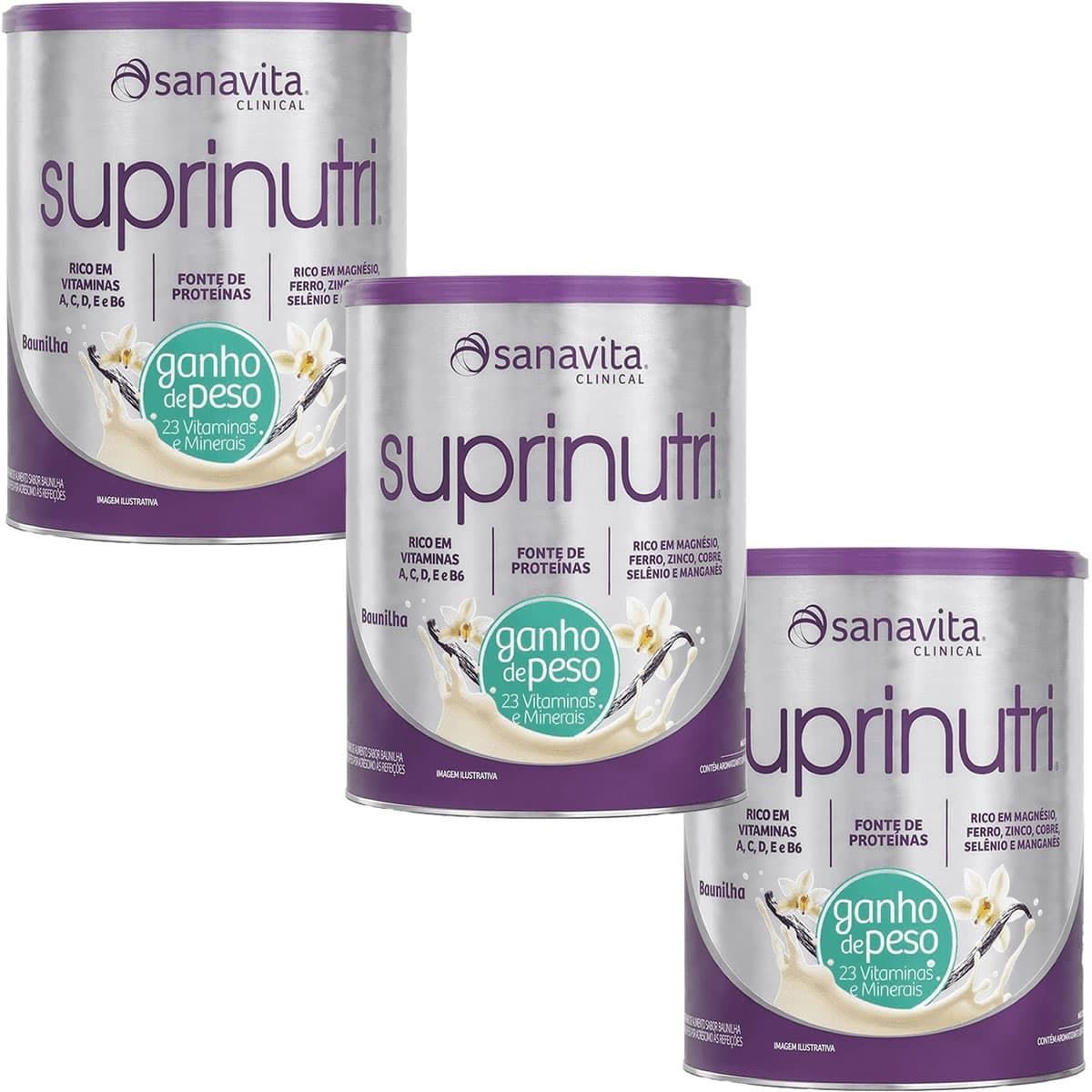 Kit 3X Suprinutri - 400g Baunilha - Sanavita