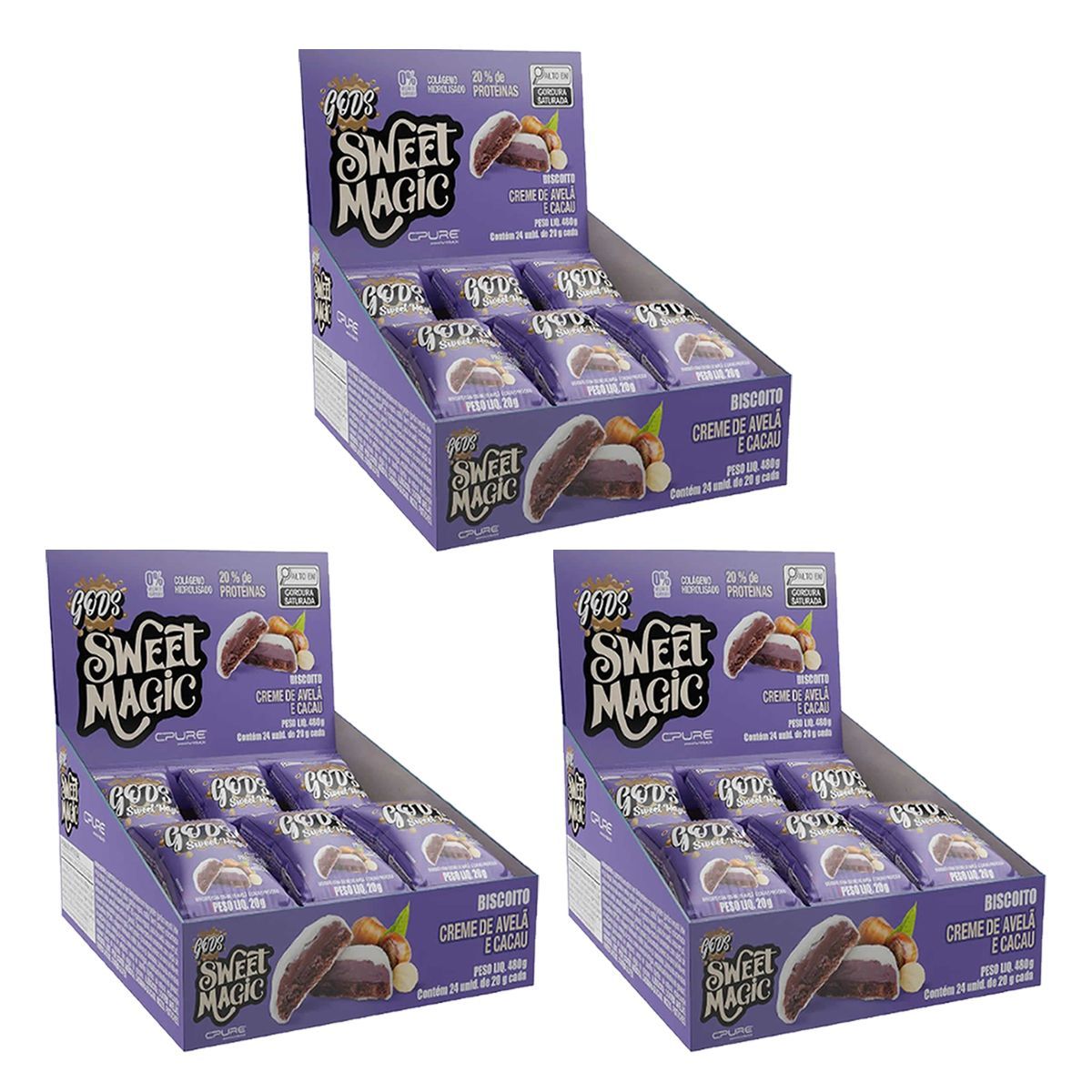 Kit 3X Sweet Magic - 24 Unidades Creme de Avel� - Canibal