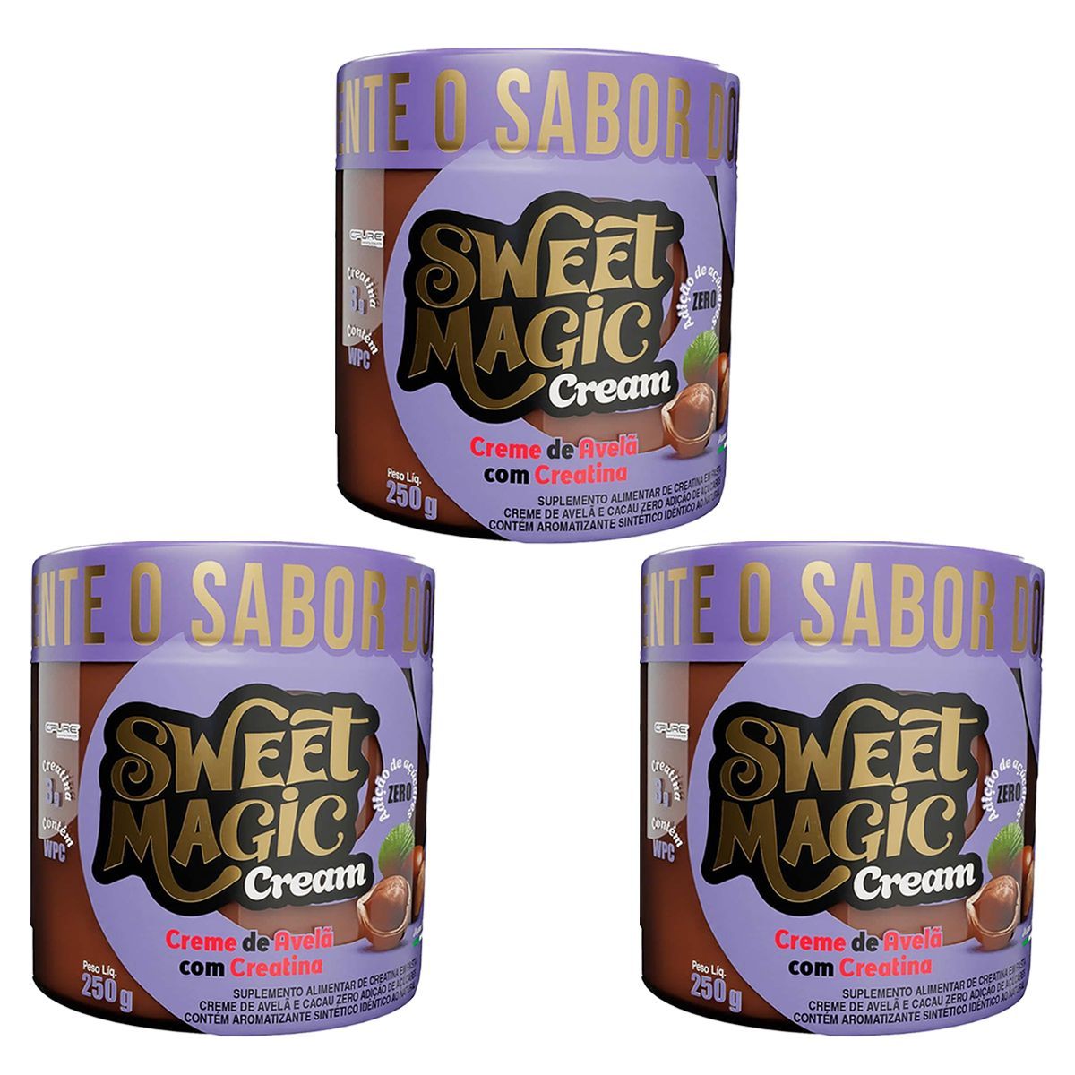 Kit 3X Sweet Magic Cream - 250g Creme de Avel� - Canibal