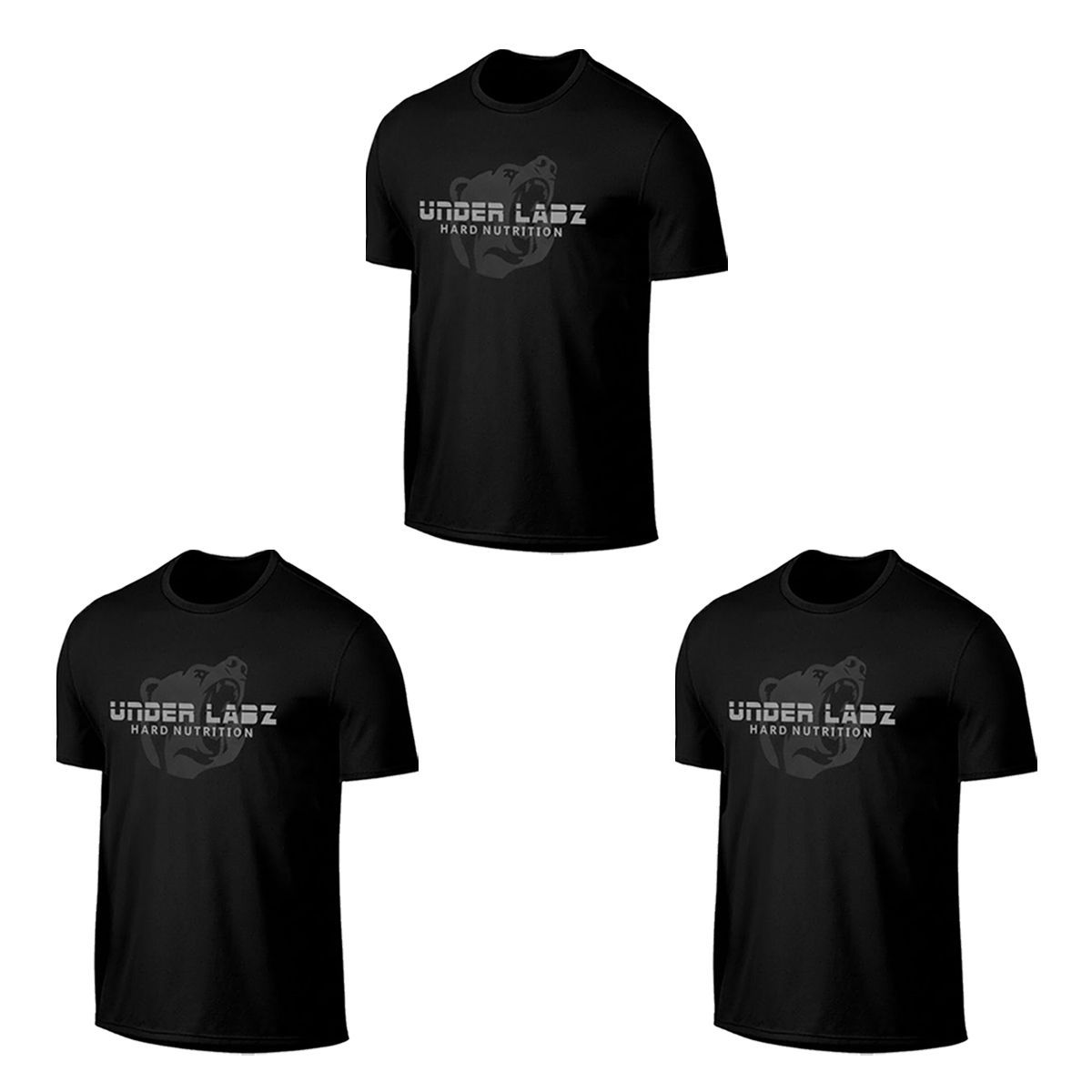 Kit 3X T-Shirt Under Labz Basic Poliamida - Preta  Tamanho M - Under Labz