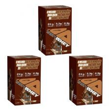 Kit 3X Tasty Whey 3W - 12 Sach�s 34g Rich Chocolate - Adaptogen