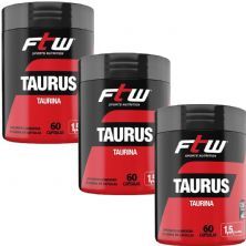 Kit 3X Taurus Taurina - 60 C�psulas - FTW
