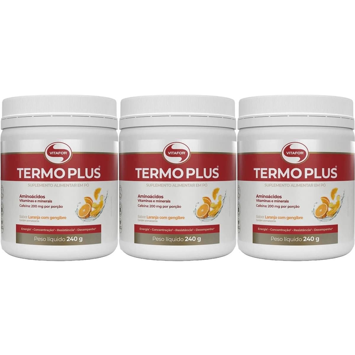 Kit 3X Termo Plus - 240g Laranja com Gengibre - Vitafor