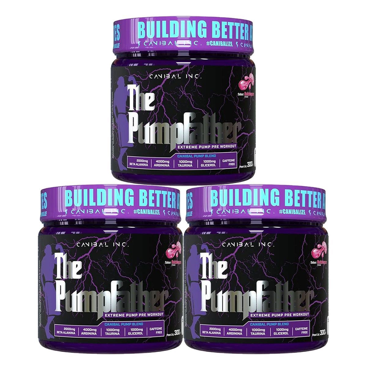 Kit 3X The Pumpfather - 300g Chiclete - Canibal