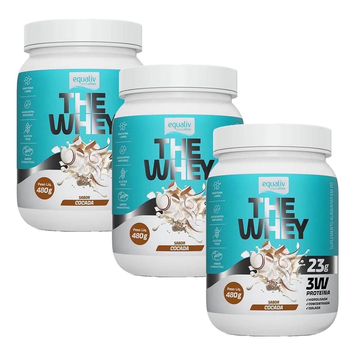 Kit 3X The Whey - 480g Cocada - Equaliv