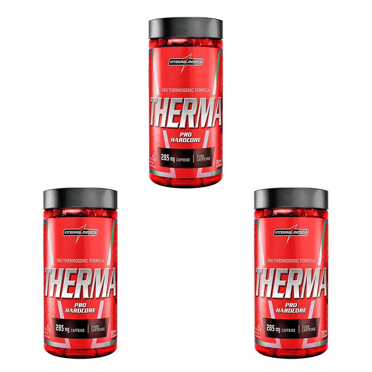 Kit 3X Therma Pro Hardcore 285mg - 120 C�psulas - IntegralM�dica