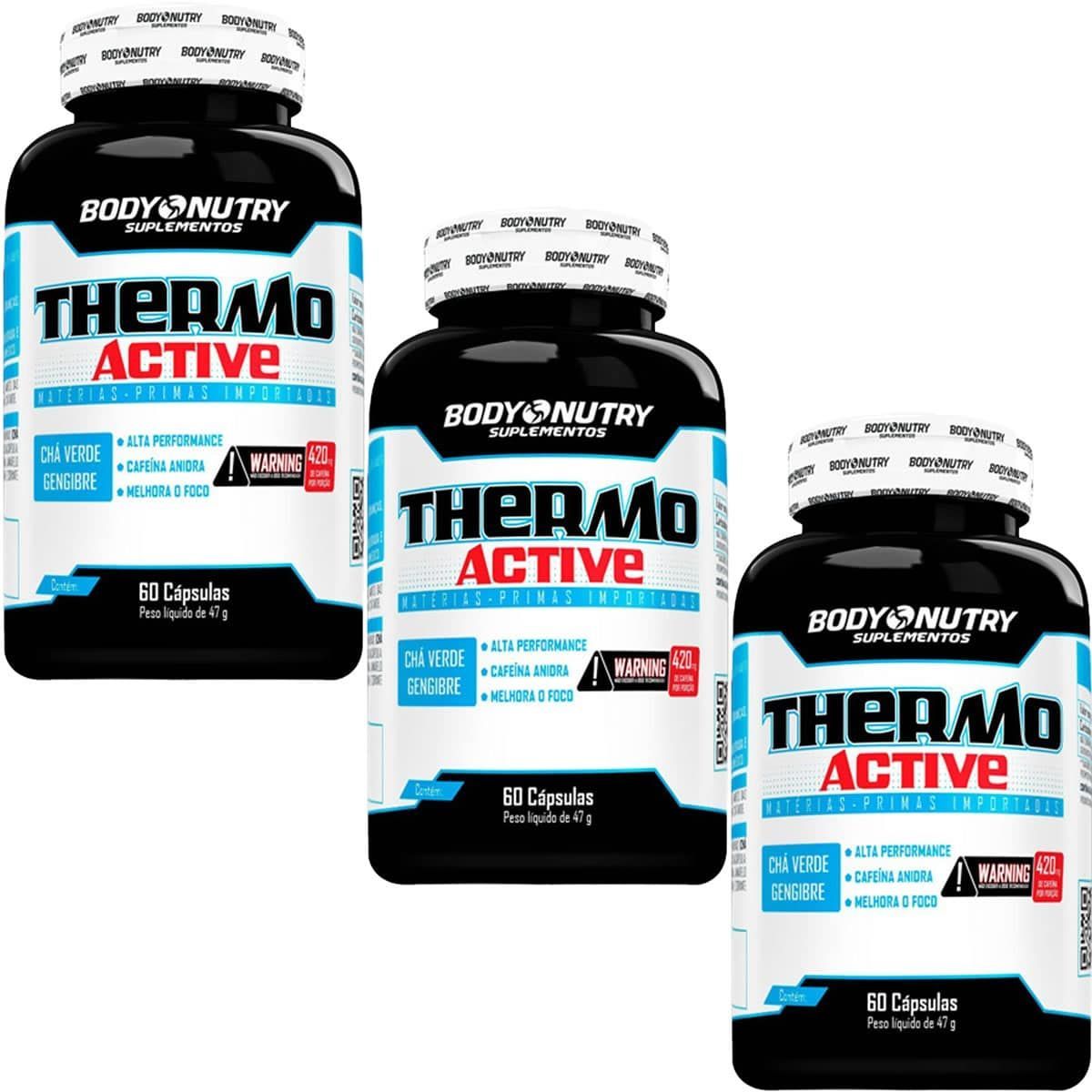 Kit 3X Thermo Active- 60 C�psulas - Body Nutry