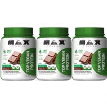Kit 3X Top Vegan Protein - 600g Chocolate - Max Titanium