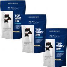 Kit 3X Top Whey 3W Mais Performance - 1800g Refil Baunilha - Max Titanium