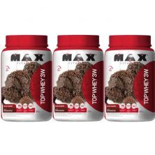 Kit 3X Top Whey 3W Mais Sabor - 900g Brigadeiro - Max Titanium