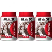 Kit 3X Top Whey 3W Mais Sabor - 900g Cookies & Cream - Max Titanium