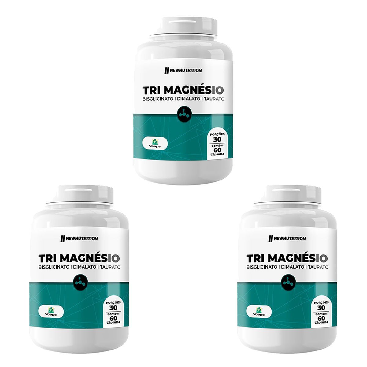 Kit 3X Tri Magn�sio - 60 C�psulas - NewNutrition