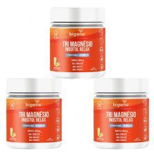 Kit 3X Tri Magn�sio Inositol Relax - 180g Maracuj� - Bigens