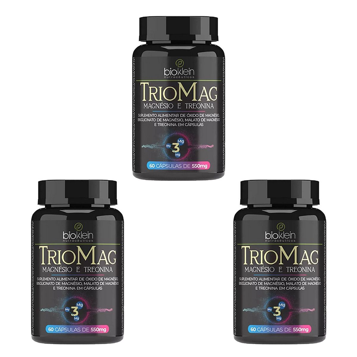 Kit 3X TrioMag Treonato - 60 C�psulas - Bioklein