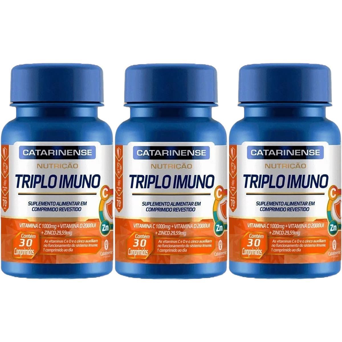 Kit 3X Triplo Imuno - 30 Comprimidos - Catarinense Nutri��o