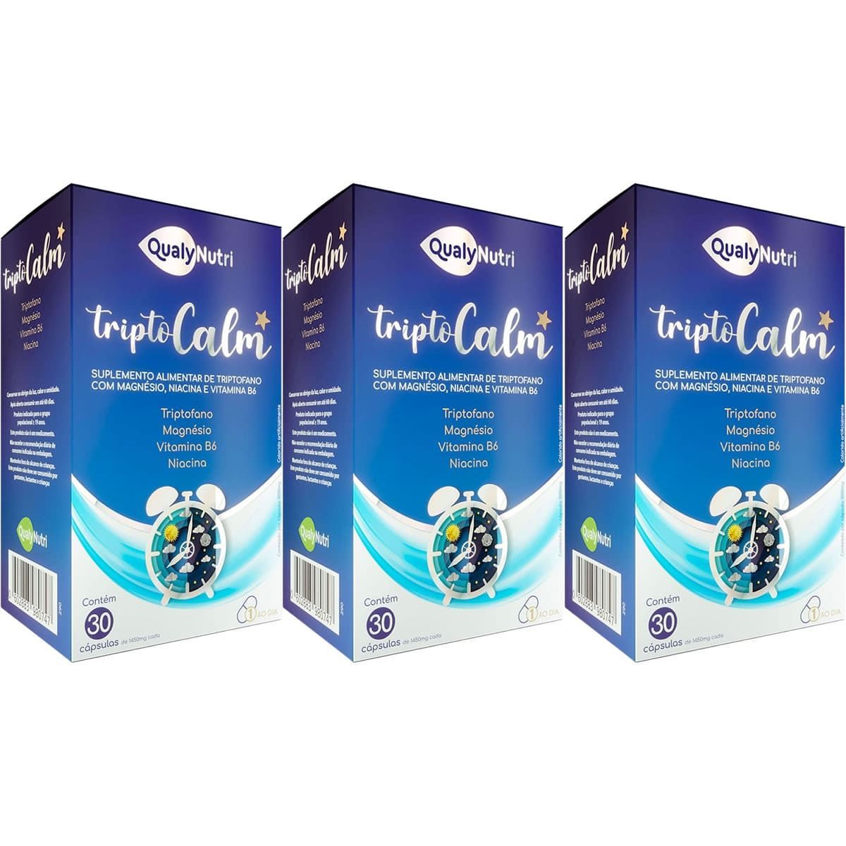 Kit 3X Tripto Calm - 30 C�psulas - QualyNutri