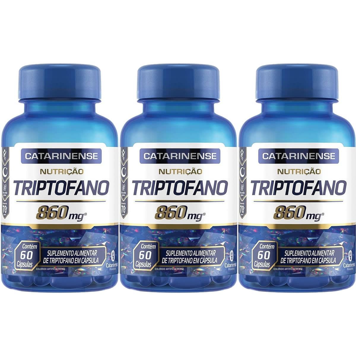 Kit 3X Triptofano - 60 C�psulas - Catarinense Nutri��o