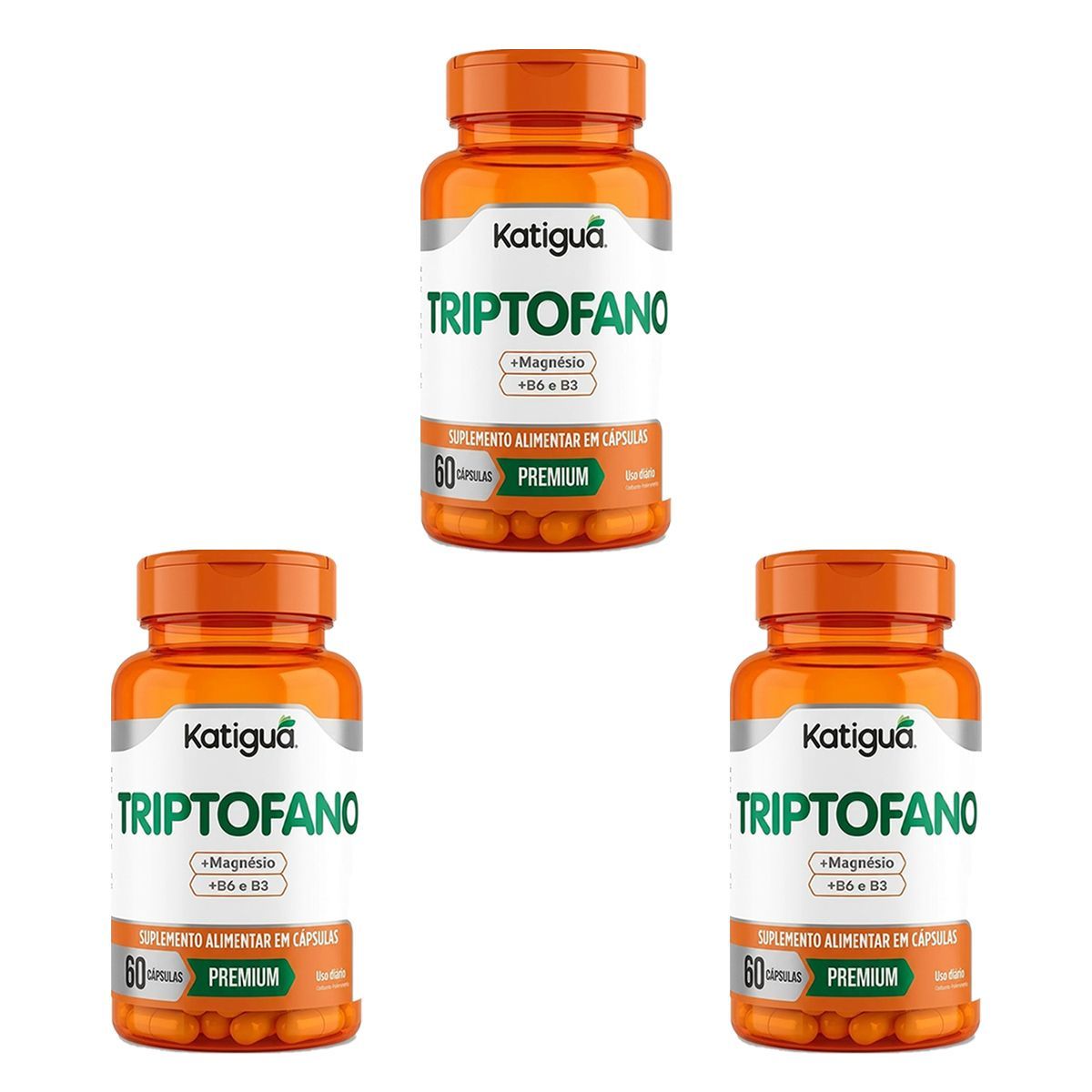 Kit 3X Triptofano + Magn�sio - 60 C�psulas - Katigu�