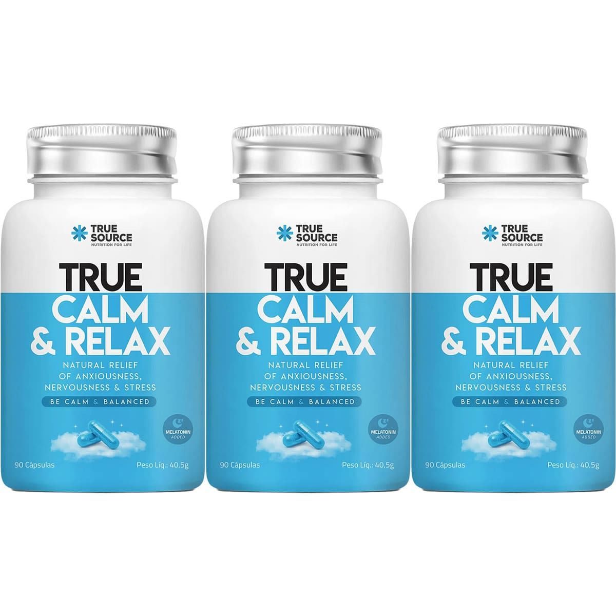 Kit 3X True Calm e Relax - 90 C�psulas - True Source