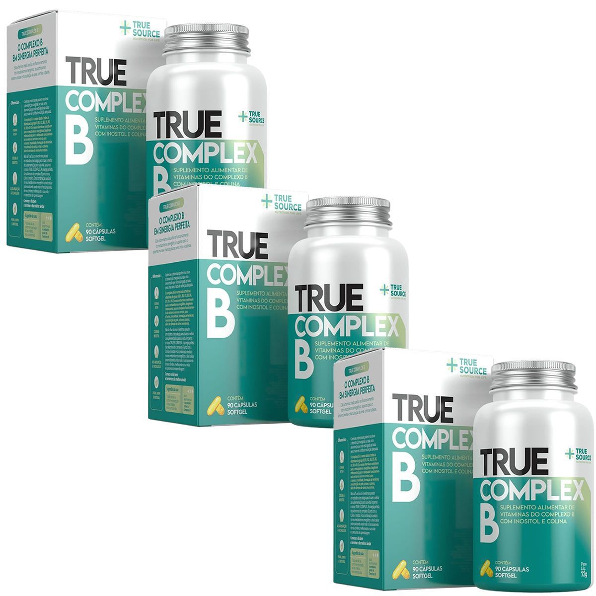 Kit 3X True Complex B - 90 C�psulas - True Source
