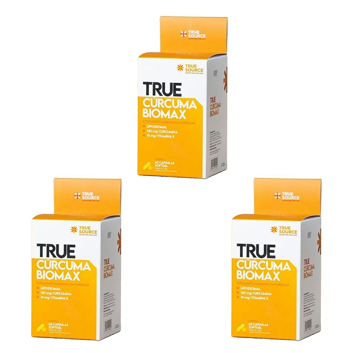 Kit 3X True C�rcuma Biomax - 60 C�psulas Softgel - True Source