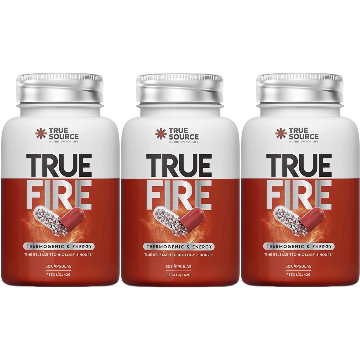 Kit 3X True Fire Termog�nico  - 60 C�psulas - True Source