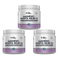 Kit 3X True Magn�sio + Inositol Relief 3.0 - 300g Camomila, Laranja e Lavanda - True Source