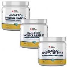 Kit 3X True Magn�sio + Inositol Relief 3.0 - 300g Maracuj� - True Source