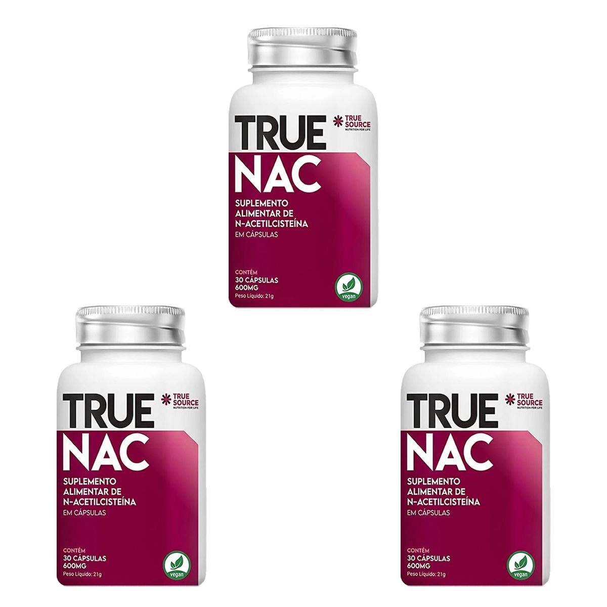 Kit 3X True NAC - 30 C�psulas - True Source