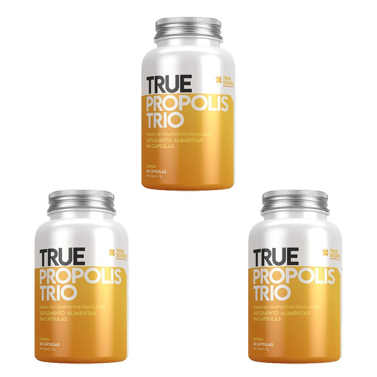 Kit 3X True Propolis Trio - 60 C�psulas - True Source