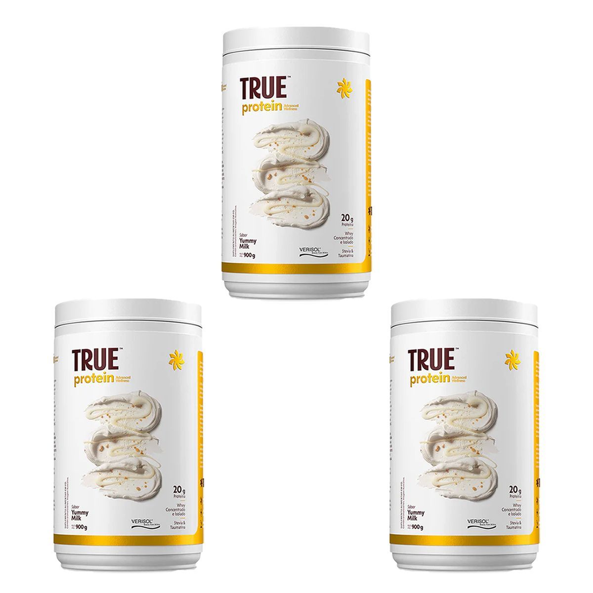 Kit 3X True Protein Advanced Whey - 900g Yummy Milk - True Source