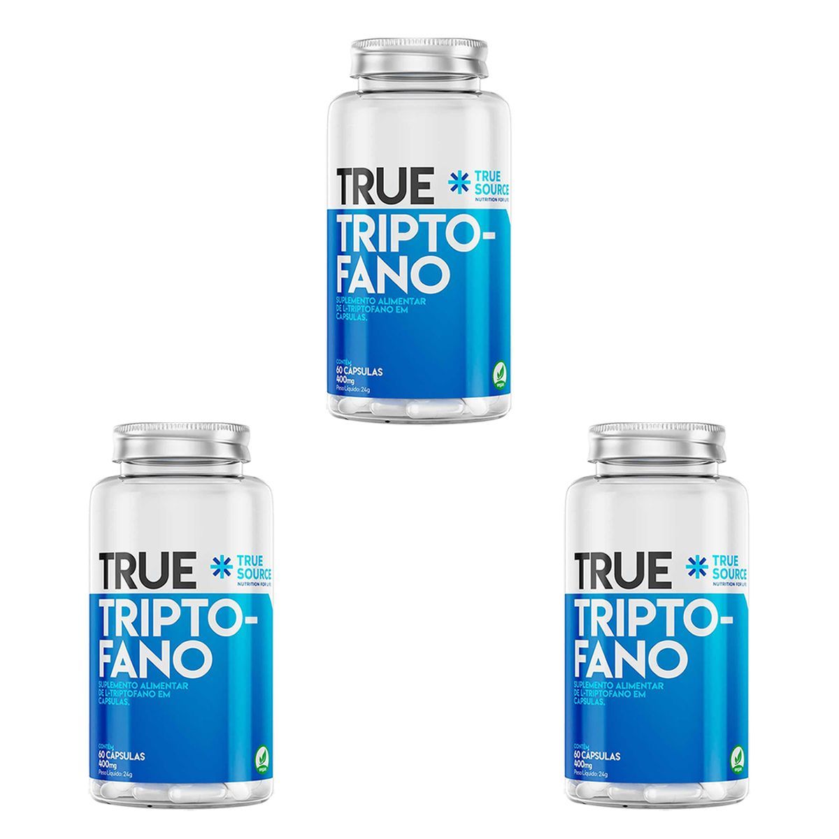 Kit 3X True Triptofano - 60 C�psulas - True Source