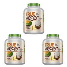 Kit 3X True Vegan Prote�na Vegetal - 1810g Chocolate Branco com Coco - True Source