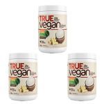 Kit 3X True Vegan Prote�na Vegetal - 418g Chocolate Branco com Coco - True Source
