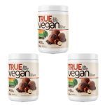 Kit 3X True Vegan Prote�na Vegetal - 418g Chocolate com Avel� - True Source