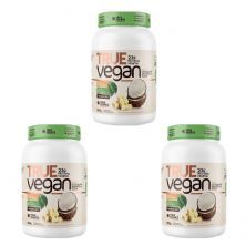 Kit 3X True Vegan Prote�na Vegetal - 837g Chocolate Branco Com Coco - True Source