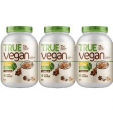 Kit 3X True Vegan Prote�na Vegetal - 837g Vanilla Chai - True Source